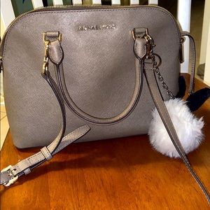 Michael Kors taupe and gold crossbody